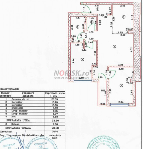 3 Camere | 77 MP | Pipera | Parcare | 4City North | Centrală | Mobilat 