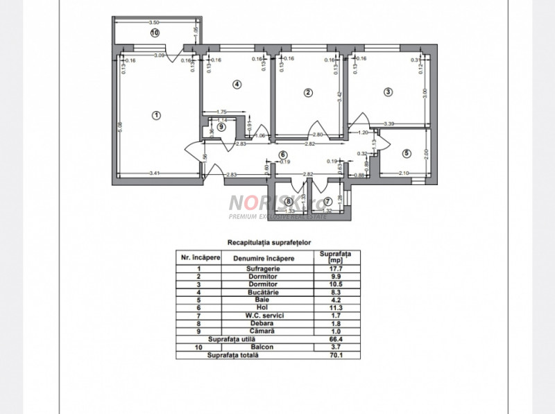 3 Camere Tineretului | Decomandat | 70MP | Metrou | 0% Comision 