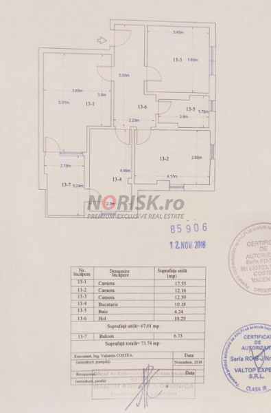IMPECABIL 3 Camere Ozana-Pallady I 74 MP I MOBILAT I PARCARE Subterana 