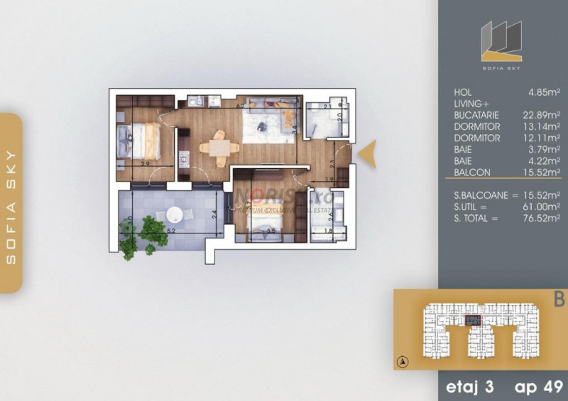 0% COMISION Apartament nou 2025 | 3 camere, 2 băi, Terasă 13mp METROU N Teclu