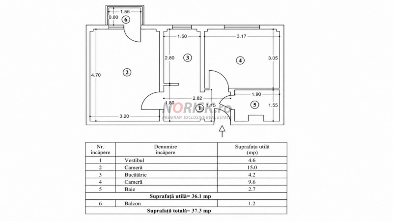 Ap 2 Camere Decomandat | Mobilat | Piața Reșița | 49 mp