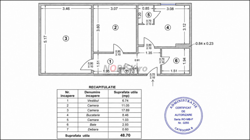 2 Camere Decomandat | Mobilat | 49 mp | Berceni