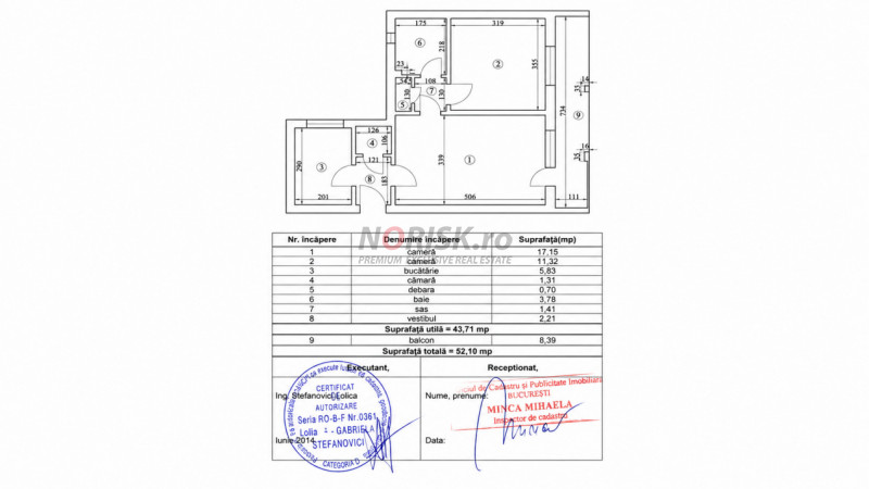 2 Camere | 52 m² | Bloc Reabilitat | Obor-Baicului | Metrou la 10min