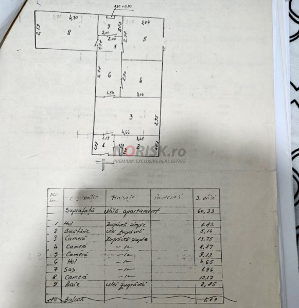 4 Camere Decomandat | 60 m² | Reabilitat | Brâncoveanu