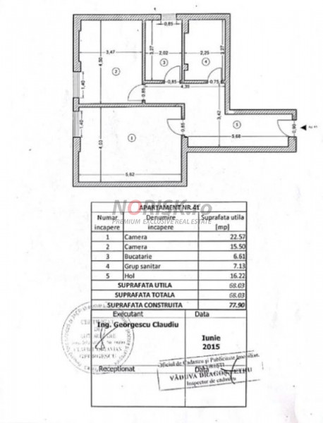 Apartament 2 Camere | 68 MP | Gorjului | Bloc 2015 | Centrală Proprie