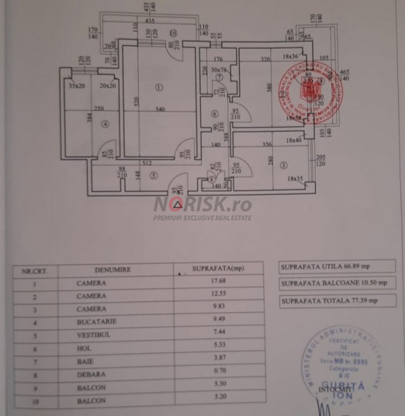 Apartament 3 Camere 77mp 2m Metrou LUJERULUI