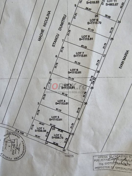 Cartierul Florilor - Magurele - lot de teren 556 mp
