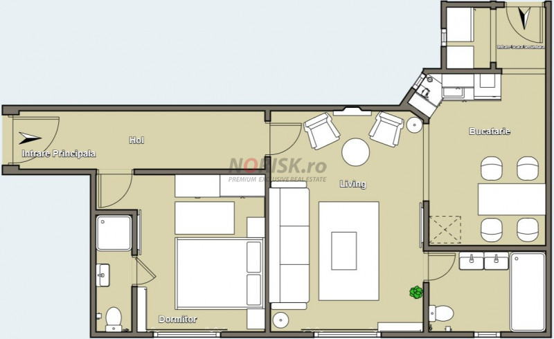 Ultracentral - 2 camere mobilat, utilat, lux - AirBnb