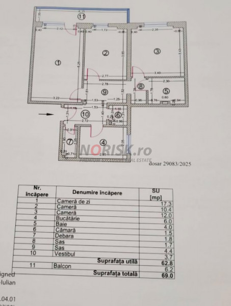3 Camere | 69mp | Decomandat | Teiul Doamnei | Parcare | Ocazie