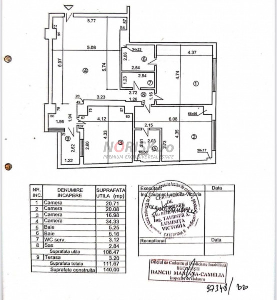 4 CAMERE | DOROBANȚI | 112mp | LUX | Bloc 2012 | Parcare | Centrală | Etaj 6/7 