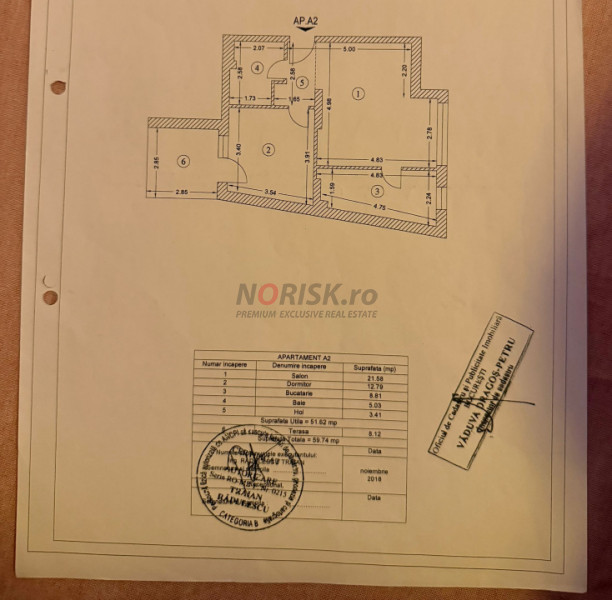 2 Camere | 60mp | Decomandat | Marriott | Terasă | Mobilat/Utilat 
